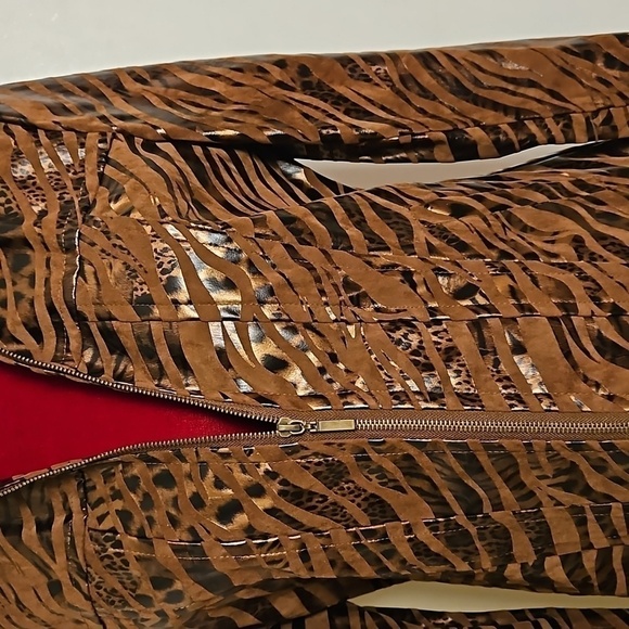 Birch Hill Faux Leather Animal Print Jacket Size: Medium NWT - Picture 8 of 14